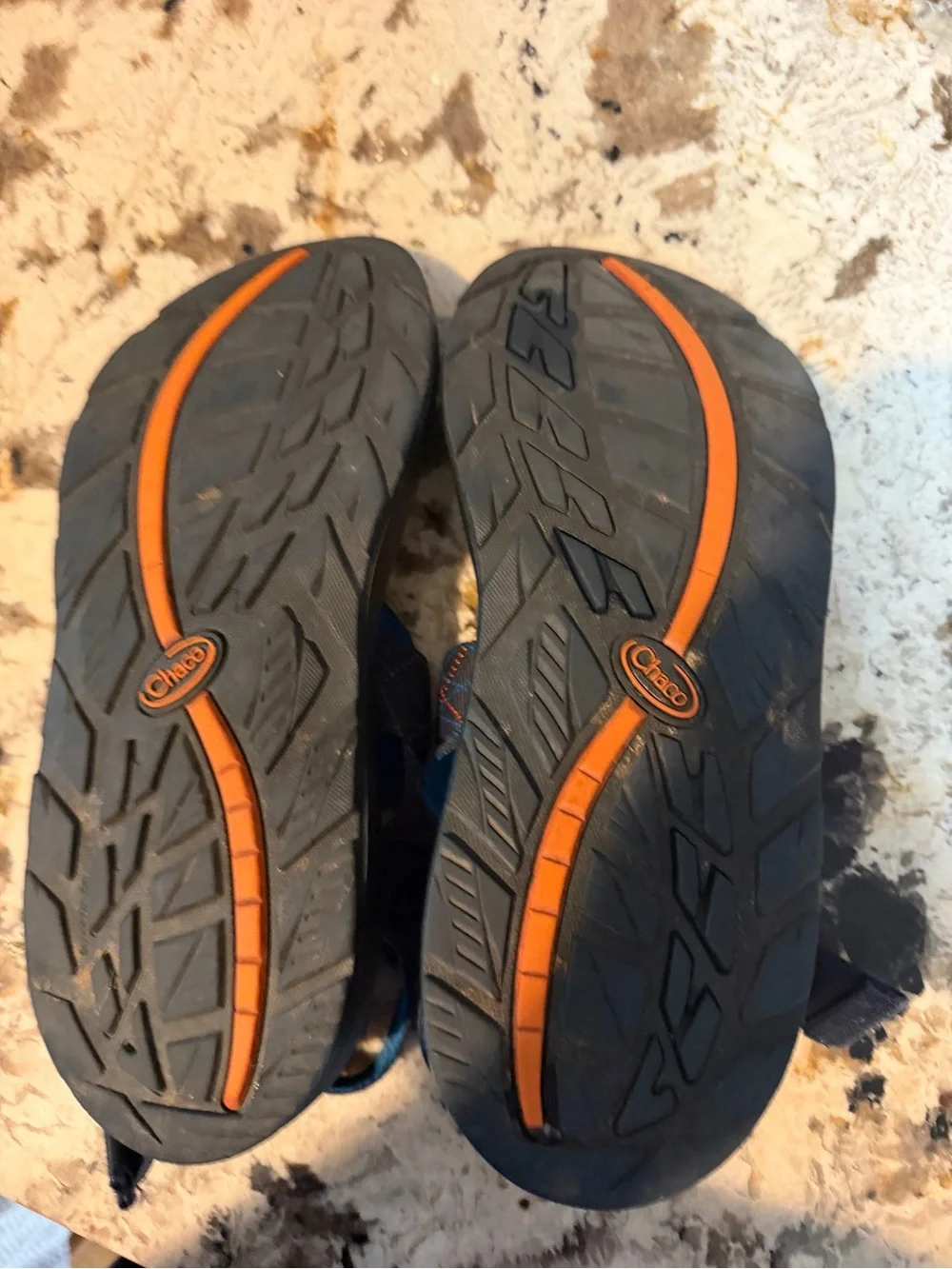 Chaco Men's Navy Blue Patterned Strappy Sandals